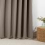 Woven Blockout Eyelet Curtain Taupe - Longer Length 270CM W X 255CM L