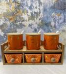 Zs - 6 Pieces Condiment seasoning Jar Set - Green