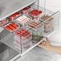 10PCS Food Grade Refrigerator Storage Containers - Leakproof Odor-resistant Meat & Ice Cream Freezer Boxes