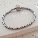 EB1-CB76241 - European Charm Bracelet Stainless Steel 16-19CM - 17CM
