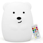LED Kids Night Light Soft Silicone Baby Rgb - Bear