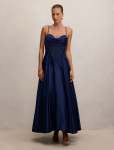Avaleen Strappy Corset Dress - 16 Navy