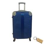 Smte Durable Elegance: Abs Suitcasel Large 75CM With Smte Keyring 1 Piece Blue With Keychain