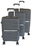 Smte Unbreakable Hardside Spinner Luggage Set Black With Keychain