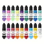 10ML 0.34OZ BOTTLE Makaron Solid Color Epoxy Resin Pigments Liquid Colorant Dye Convenient For Resin Molds Colorful Creative Fas