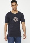 Guess Short Sleeve Cn R Round Logo Tee - Smart Blue