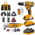 Ingco Impact Drill Combo Kit Multi-tool & 15 Piece Multi-tool Blade Set