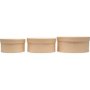 Dala Crafter Wood Cut Box Set Set Of 3 Oval