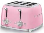 Smeg Pink Retro 4 Slice Square Toaster - TSF03PKSA