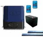 SP55 ET-500 - Acdc Gate Motor Kit Includes Remote Receivers & Battery & 4M Rack