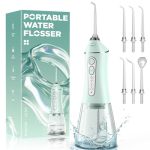 Water Flosser For Teeth Cleaning And Flossing 5 Modes Rechargeable Cordless Oral Irrigator 320ML Water Tank Teeth Cleaner IPX7 W