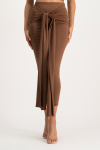 Savannah Wrap Tie Detail Skirt - Pinecone - S