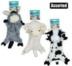 Pet Puppy Toy Farm Animal Crinkle Asst
