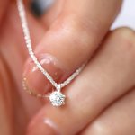 1PC Pentagram Rhombus Zirconia Decor Choker Necklace Flashing Collar Necklace Delicate Clavicle Accessories