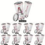 Hsdiokl 20OZ Personalized Insulated Stainless Steel Tumbler With Custom Name Flower Design 2 Lids - Bpa Free Hand Wash Oval Meta