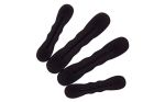 Women girls Hair Bun Makers - Flexible Reusable Bun - Black - 4 Pack