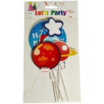 Cake Topper Happy Birthday Planets Cardboard Set