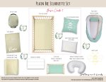 Cot Duvet Bedding Bee Plain Bee Silhoutte Set