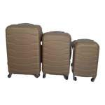 Smte 3 Piece Abs Trolley Luggage Set V1-F18 Yellow With Keychain