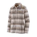 Womens Insulated Fjord Flannel Jacket - Cabin Time: Birch White L
