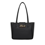 K signature Small Tote -black gold