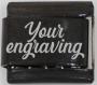 9MM Engraved Name/word Italian Charm Rose Gold - Matte