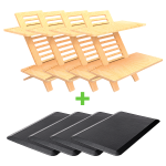 4 X Jumbo 's Plus 4 X Anti-fatigue Mats COMBO - 4 X Jumbo 's & Mats Natural Birch