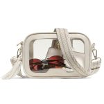 Mhcnll Clear Crossbody Bag Stadium Approved Transparent Purse For Women With Guitar Strap See Through Pouch For Concert