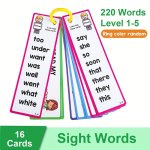 Kids 3-8 Years English 220 Sight Words Cards Vocabulary Building Montessori Learning Toys Memorise Games Gifts Educational Flash