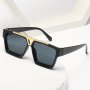 Unisex Vintage Square Fashion Glasses With Golden Nail Men Women Sun Glasses Stylish Decor For Parties Travel & Photoshoots