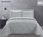 Simon Baker Kensington Bedspread - Grey Various Sizes - Super King - 320CM X 270CM + 2 Pillowcases 50CM X 70CM + 5CM