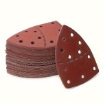 10PCS 60-2000 Measure Multiple Models Of Sandpaper 152 105MM 11 Holes Separated Palm Sandpaper Conical Red Yarn Back Velvet Sand