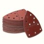 10pcs 60-2000 Measure Multiple Models Of Sandpaper 152*105mm 11 Holes Separated Palm Sandpaper Conical Red Yarn Back Velvet Sandpaper. Can Be Used For Cleaning.