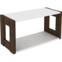 Suspended Wall Shelf - White & Walnut