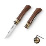 Old Bear Classical Walnut Series Folding Knife Medium With Satin Finish Blade