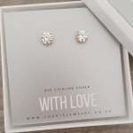 Sanovia-gold Gold Plated 925 Sterling Silver Cz Ear Studs Size: 7.5MM