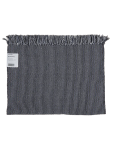 Textured Woven Cotton Rug With Fringes - 70X110CM Blue