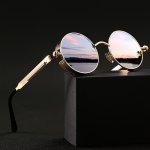 1PC Steampunk Men's Fashion Glasses Vintage Metal Frame Fashion Glasses Round Thick Frame Spring Leg Fashion Glasses Ideal Choic