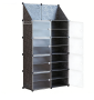 Shoe Storage 32 Pair Shoe Rack Organizer Cabinet With Door Black Dustproof