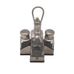 4 Piece Square Cruet Set With Stand SGN356