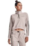Women's Ua Run Trail Crop Zip - Ghost Gray Sm