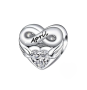 Infinity Heart-shaped Birthstone Charm For Birth Months - April