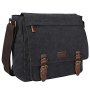 S-zone Vintage Canvas Messenger Bag Shoulder Bag 14 Inch Laptop Briefcase