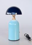 LED Light Blue Lamp Base Navy Blue Shade – 24X12.5CM