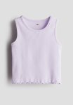 Ribbed Vest Top - Lilac