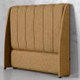 Damira Upholstered Wingback Headboard Three Quarter Monaco-choc Fudge