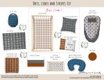Cot Duvet Bedding Dots Lines And Stripes Set
