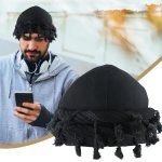 Retro Tassel Headband Beanie Twist Headscarf Pirate Cap Hair Protection Tail Hat