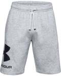 Men's Ua Rival Fleece Big Logo Shorts - Mod Gray Light Heather Black XS