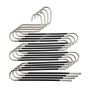 Stainless Steel Multi Trouser/pants Hanger 5-IN-1 Clothing Hanger 4 Pack